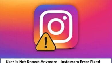 Instagram Error Fixed User is Not Known Anymore